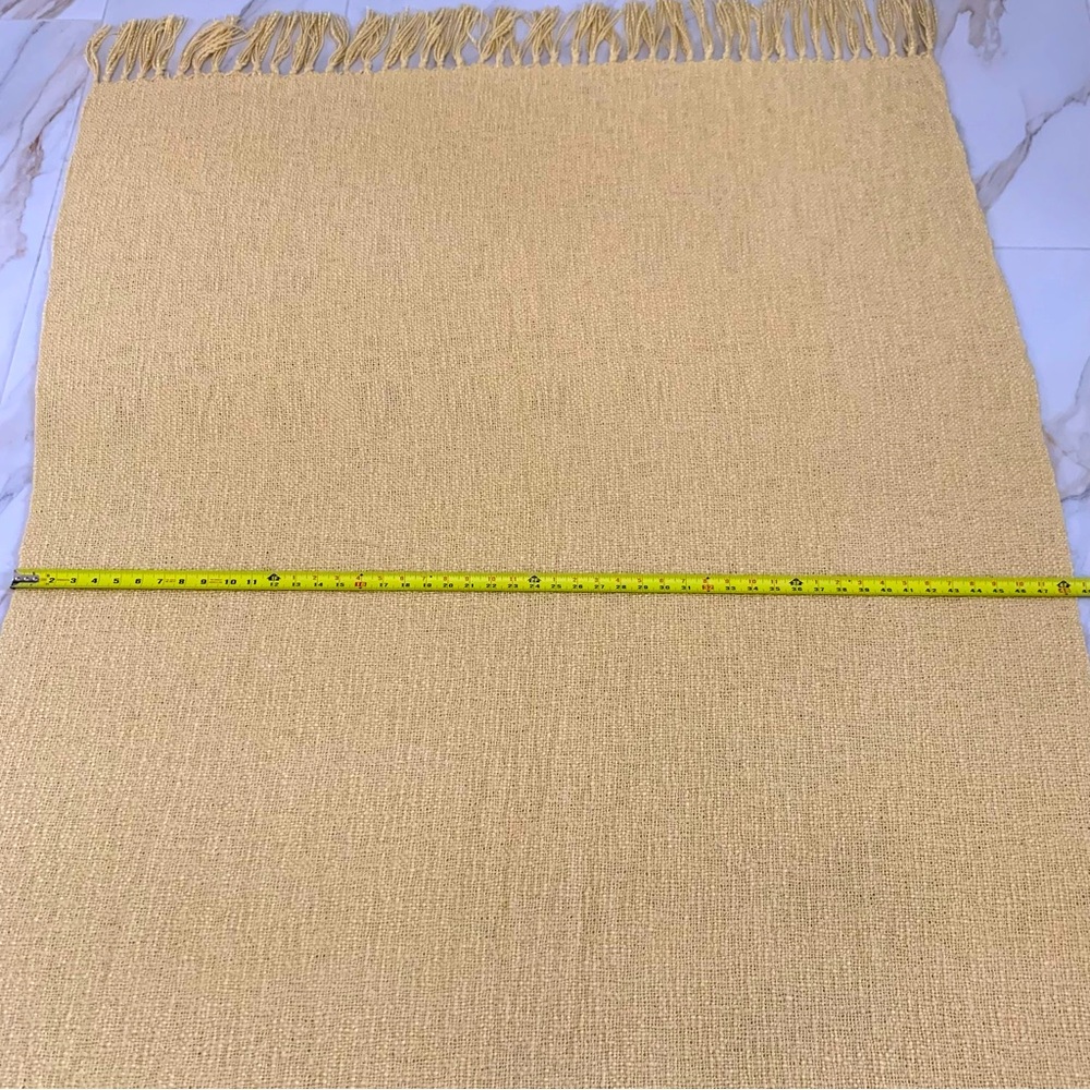 Pottery Barn Throw Blanket Yellow Gold 50 x 60 In - Picture 9 of 9